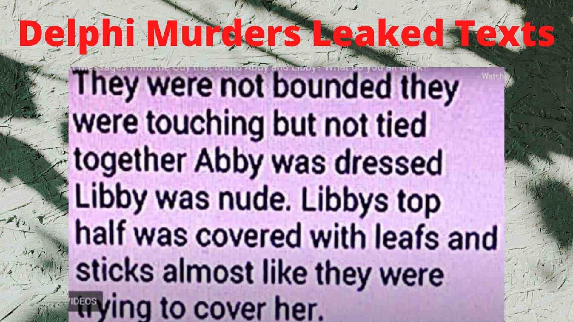 Delphi Murders Leaked Texts