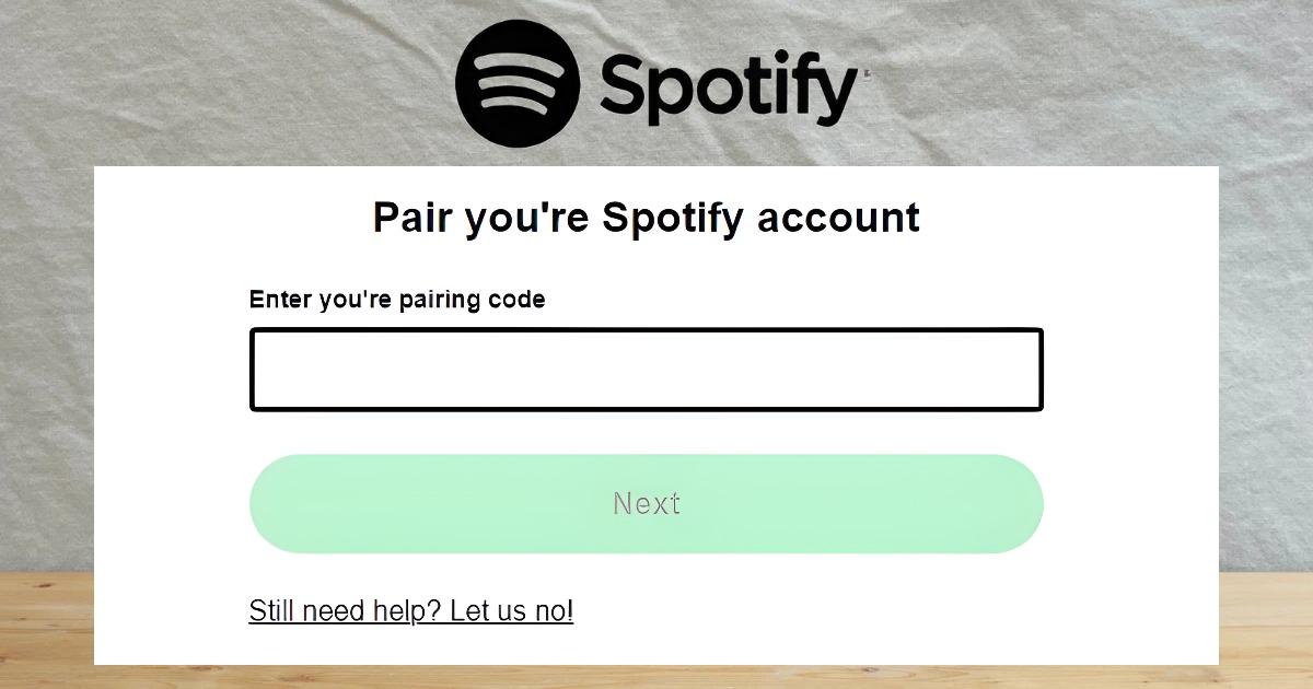 Spotify dot com pair